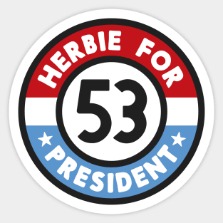 Herbie For President-TLB (Light) Sticker